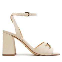 Sandały Guess. Brązowe sandały damskie Guess, z aplikacjami, bez obcasa, na słupku. Za 479.99 zł.