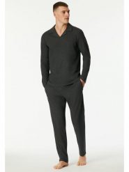 Schiesser Piżama w kolorze antracytowym rozmiar: 58. Czarne piżamy męskie Schiesser, bez wzorów, bez ramiączek. Za 208.99 zł.