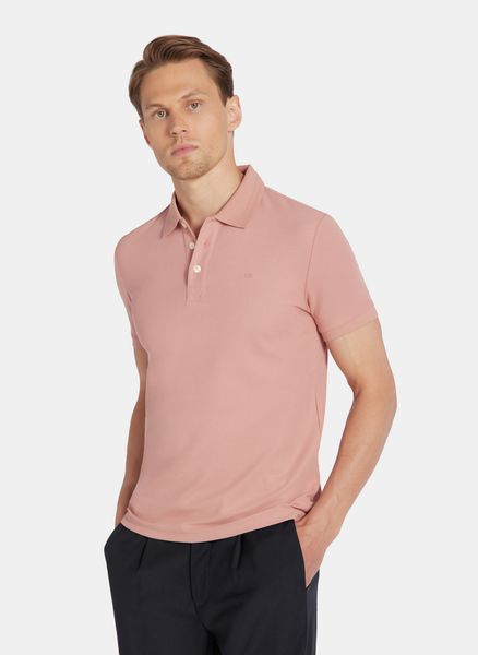 PAKO LORENTE - Różowy t-shirt polo na trzy guziczki. Czerwone koszulki polo męskie Pako Lorente, na jesień, m, bez wzorów, z bawełny, bez ramiączek. Za 99.99 zł.