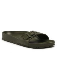 Birkenstock Klapki Madrid EVA 1019455 Zielony. Zielone klapki damskie Birkenstock, bez wzorów, z tworzywa sztucznego, bez obcasa. Za 169.99 zł.