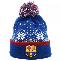 FC Barcelona czapka zimowa FCB Christmas Hat granatowy OSFM. Niebieskie czapki męskie FC Barcelona, na zimę, bez wzorów, sportowe. Za 89.00 zł.