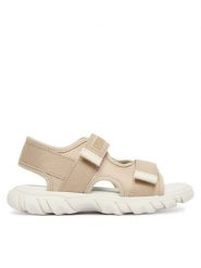 Calvin Klein Sandały Velcro Sandal V1B2-83321-1564 Beżowy. Brązowe sandały chłopięce CALVIN KLEIN, z materiału, bez zapięcia. Za 349.99 zł.