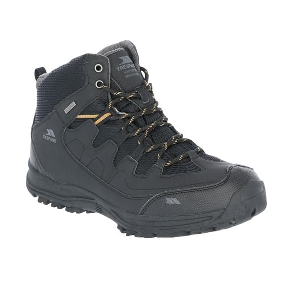 Buty Trekkingowe Męskie Finley Wodoodporne. Czarne buty trekkingowe męskie Trespass, z gumy, bez zapięcia, trekkingowe. Za 222.99 zł.