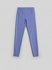 4F Legginsy do jogi szybkoschnące damskie - niebieskie M. Niebieskie legginsy damskie 4f, l, bez wzorów, z materiału. Za 149.99 zł.