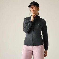 Damska bluza z kapturem i rozciągliwym zamkiem błyskawicznym Ferna Marl Midlayer. Niebieskie bluzy z kapturem damskie Regatta, z materiału. W wyprzedaży za 169.99 zł.