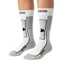 Odzież Skarpety unisex SkatePro Coolmax Inline Skarpety 2-Pak - Biały - 43-45. Biała skarpetki męskie SKATEPRO, bez wzorów. Za 124.99 zł.