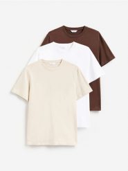 T-shirt regular 3 pack - wielobarwny. T-shirty męskie Reserved, l, bez wzorów, z bawełny, bez kołnierzyka. Za 129.99 zł.