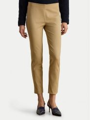 Lauren Ralph Lauren Spodnie materiałowe 200631310018 Beżowy Slim Fit. Brązowe spodnie materiałowe damskie Lauren Ralph Lauren, bez wzorów, z bawełny. Za 419.99 zł.
