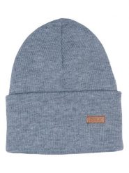 COLD Czapka beanie "Knitted" w kolorze szarym rozmiar: onesize. Szare czapki zimowe damskie COLD, z materiału. Za 39.99 zł.