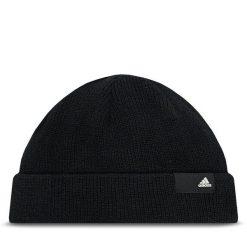 Czapka adidas. Czarne czapki męskie Adidas, na zimę, bez wzorów. Za 79.99 zł.