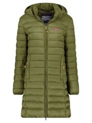 Geographical Norway Płaszcz pikowany "Atikolor" w kolorze oliwkowym rozmiar: S. Brązowe płaszcze damskie Geographical Norway, s, bez wzorów. Za 170.47 zł.