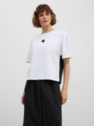 BGN Koszulka w kolorze biało-czarnym rozmiar: 38. Białe bluzki damskie BGN, bez wzorów, bez kołnierzyka, bez ramiączek. Za 65.69 zł.