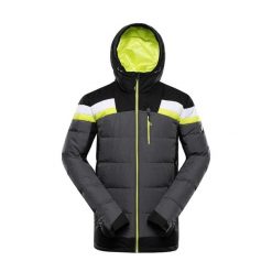 Kurtka męska narciarska puchowa Alpine Pro Ferer. Szare kurtki męskie Alpine Pro, m, bez wzorów, z puchu, bez kaptura, narciarskie. W wyprzedaży za 879.00 zł.