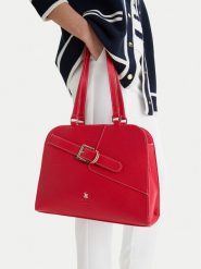 Beverly Hills Polo Club Torebka CEO-BHPC-C-006-09 Czerwony. Czerwone torebki klasyczne damskie Beverly Hills Polo Club, bez wzorów, z materiału, bez dodatków. Za 219.99 zł.