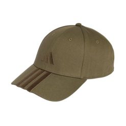 Czapka z daszkiem adidas 3-Stripes New Logo. Zielone czapki męskie Adidas, bez wzorów, z bawełny, sportowe. Za 75.99 zł.