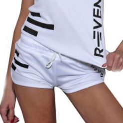 Szorty damskie Fitness, białe. Białe spodenki sportowe damskie R-EVENGE, l, na fitness i siłownię. Za 161.00 zł.