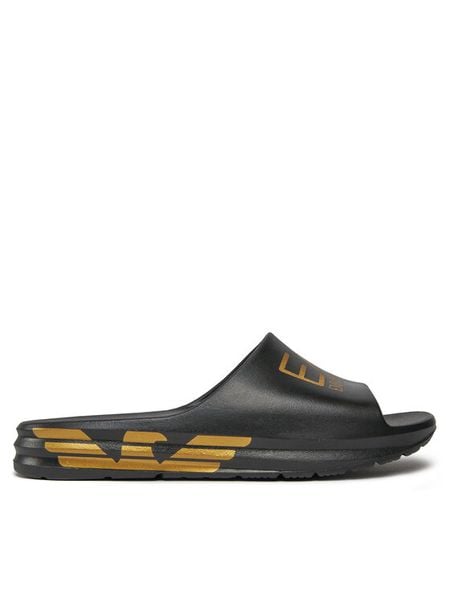EA7 Emporio Armani Klapki XBP008 XK337 M700 Czarny. Czarne klapki i japonki męskie EA7 Emporio Armani, z syntetyku. Za 189.99 zł.