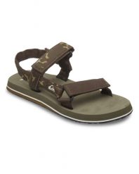 Sandały dla Mężczyzn MONKEY CAGED Szary. Zielone sandały męskie Quiksilver, z gumy, bez zapięcia. Za 149.99 zł.