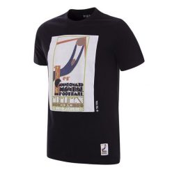 Koszulka dla dorosłych - Emblema Campeonato do Mundo Uruguai 1930 - Czarny. Czarne t-shirty sportowe męskie COPA FOOTBALL, xl, bez ramiączek, do piłki nożnej. Za 211.91 zł.
