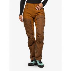 Spodnie trekkingowe damskie Fjallraven Keb Trousers. Brązowe spodnie dresowe damskie Fjällräven, s, bez wzorów. Za 781.99 zł.