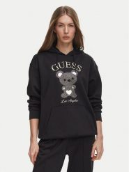 Guess Bluza V6BQ28 K9361 Czarny Oversize. Czarne bluzy bez kaptura damskie Guess, xs. Za 524.99 zł.