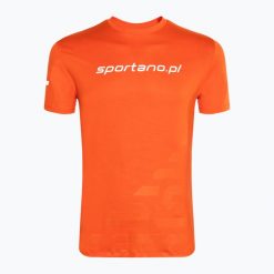 Koszulka do biegania męska Sportano Active Men. Brązowe t-shirty sportowe męskie SPORTANO, l, z elastanu, bez ramiączek, do biegania. Za 39.99 zł.
