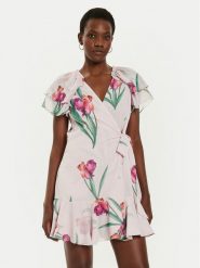 Ted Baker Sukienka koktajlowa 276317 Różowy Regular Fit. Czerwone sukienki damskie Ted Baker, bez wzorów, z syntetyku, wizytowe, bez kołnierzyka, bez ramiączek. Za 489.99 zł.