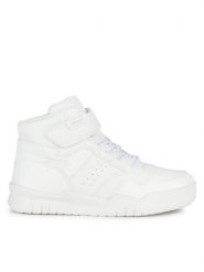 Geox Sneakersy J Perth Boy J367RF 0FE8V C1000 M Biały. Białe buty sportowe chłopięce Geox, ze skóry, bez zapięcia. Za 179.99 zł.