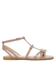 Liu Jo Sandały Sandy 08 SA6121 EX004 Zielony. Zielone sandały damskie Liu Jo, bez wzorów, ze skóry, bez obcasa, na płaskiej podeszwie. Za 559.99 zł.