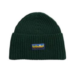 Damska czapka z mieszanki wełny Superdry Radar. Zielone czapki zimowe damskie Superdry., z wełny. Za 103.25 zł.