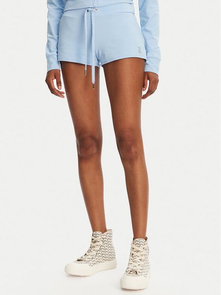 Juicy Couture Szorty sportowe JCWHS125312 Błękitny Loose Fit. Niebieskie spodenki sportowe damskie Juicy Couture, s, z bawełny. Za 209.99 zł.