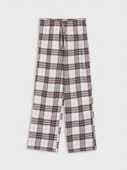 Spodnie od piżamy w kratę - różowy. Czerwone piżamy damskie Sinsay, l, bez wzorów, bez ramiączek. Za 25.99 zł.