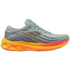 Buty do biegania damskie Mizuno Wave Skyrise 5 abyss/ dubarry/ carrot curl. Szare obuwie do biegania damskie Mizuno, mizuno wave. Za 631.30 zł.