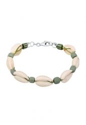 KUZZOI Męska bransoletka Surfer Style Festival z muszlami Kauri ze srebra próby 925 Sterling Silver Bransoletki 1 ct Męskie. Szare biżuteria dla mężczyzn KUZZOI, srebrne. Za 173.39 zł.