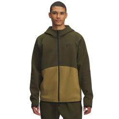 Bluza z kapturem i zamkiem błyskawicznym Under Armour Unstoppable Fleece. Zielone bluzy z kapturem męskie Under Armour, m, z dzianiny. Za 472.10 zł.