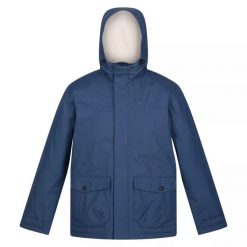 Męska Kurtka Ocieplana Przeciwdeszczowa Sterlings III. Niebieskie kurtki męskie Regatta, na zimę, l, bez wzorów, z materiału, biznesowe, z kapturem. Za 546.99 zł.