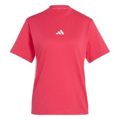 Koszulka damska ADIDAS W 3S SJ T S. Czerwone bluzki sportowe damskie Adidas, s, bez wzorów, z dresówki, bez ramiączek. Za 119.00 zł.