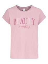 Sublevel Koszulka w kolorze jasnoróżowym rozmiar: L. Różowe bluzki damskie Sublevel, l, bez wzorów, z bawełny, bez kołnierzyka, bez ramiączek. Za 43.99 zł.