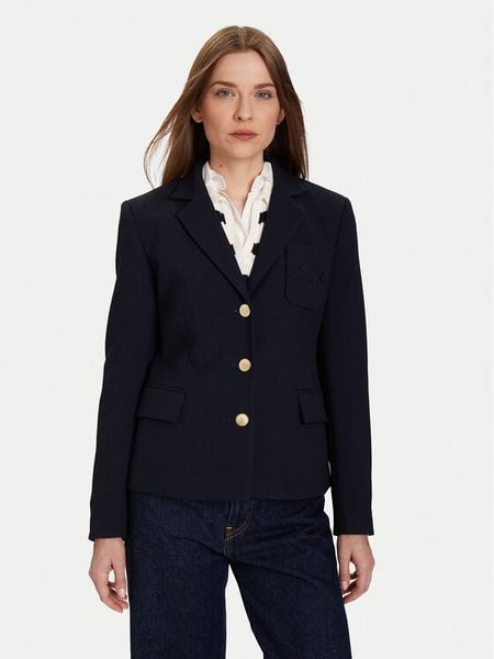 Tommy Hilfiger Marynarka WW0WW46660 Granatowy Slim Fit. Niebieskie marynarki i żakiety damskie Tommy Hilfiger, bez wzorów, z syntetyku. Za 679.99 zł.