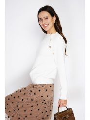 C& Jo Sweter w kolorze białym rozmiar: 36. Białe golfy damskie C& Jo, z kaszmiru, bez kołnierzyka. Za 156.98 zł.