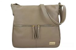 Shopperka skórzana BARBERINI'S beżowa 983-2. Brązowe shopper bag damskie Barberinis, bez wzorów, ze skóry, na ramię, duże, bez dodatków. Za 299.99 zł.