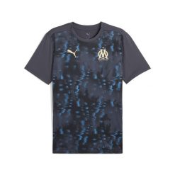Męska koszulka przedmeczowa Olympique de Marseille PUMA. Niebieskie t-shirty sportowe męskie Puma, m, bez ramiączek, do piłki nożnej. Za 309.00 zł.