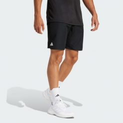 Szorty Club Tennis Climacool. Czarne szorty męskie Adidas, bez wzorów, sportowe. Za 149.00 zł.