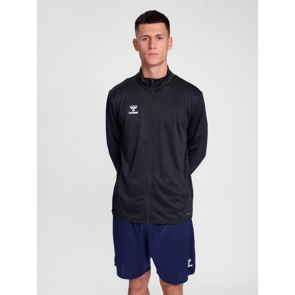 Kurtka z dresu Hummel Essential. Czarne kurtki damskie HUMMEL, xl, bez wzorów, z dresówki, sportowe, bez kaptura. Za 99.99 zł.