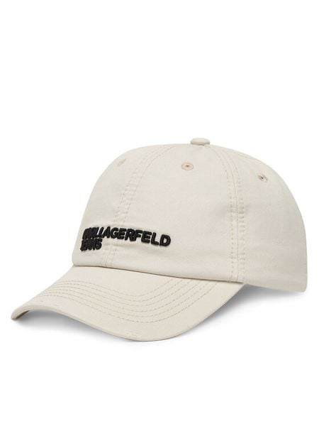 Karl Lagerfeld Jeans Czapka z daszkiem B2W33072 Kremowy. Białe czapki z daszkiem damskie Karl Lagerfeld Jeans, bez wzorów, z bawełny. Za 147.99 zł.