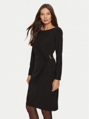 DKNY Sukienka koktajlowa DD4H1242 Czarny Slim Fit. Czarne sukienki damskie DKNY, bez wzorów, z syntetyku, wizytowe, bez kołnierzyka, bez ramiączek. Za 399.99 zł.