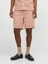 Jack & Jones Szorty "Luke" w kolorze czerwonym rozmiar: XL. Czerwone szorty męskie Jack & Jones, z bawełny, bez kołnierzyka. Za 41.69 zł.