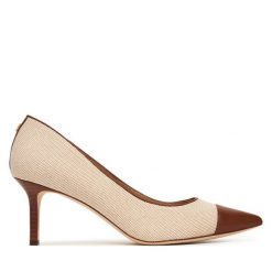 Szpilki LAUREN RALPH LAUREN. Brązowe szpilki Lauren Ralph Lauren, bez wzorów, bez obcasa. Za 729.99 zł.