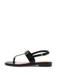 Guess Sandały 181341 Czarny. Czarne sandały damskie Guess, z aplikacjami, bez obcasa, na słupku. Za 519.99 zł.