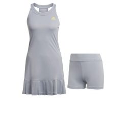 Sukienka damskiego klubu tenisowego adidas. Szare sukienki damskie Adidas, l, bez wzorów, sportowe, bez kołnierzyka, bez ramiączek, sportowe. W wyprzedaży za 238.35 zł.